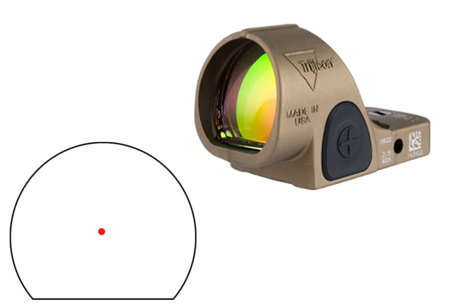 TRIJICON SRO Red Dot Sight MOA with Adjustable LED Coyote Brown Anodiz